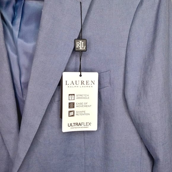 Lauren Ralph Lauren Men's Linen Sport Coat, Jacket, Blazer Lite Blue Size 40R - Picture 11 of 17